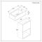 Meuble lave-mains suspendu avec niche – 40 cm – Avec lavabo – Choix de finitions et lumières LED en option – Hoxton