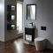 Meuble lave-mains suspendu avec niche – 40 cm – Avec lavabo – Choix de finitions et lumières LED en option – Hoxton