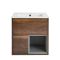 Meuble de salle de bain suspendu avec niche ouverte – 61 cm – Choix de finitions, de lavabos et lumières LED en option – Hoxton