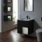 Meuble de salle de bain suspendu avec niche ouverte – 61 cm – Choix de finitions, de lavabos et lumières LED en option – Hoxton