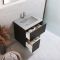 Meuble lave-mains suspendu avec niche – 61,2 cm – Avec lavabo – Choix de finitions, de lavabos et lumières LED en option – Hoxton