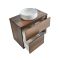 Meuble de salle de bain suspendu avec niche – 80 cm – Choix de finitions, vasque et lumières LED en option – Hoxton