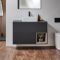 Meuble de salle de bain suspendu avec niche – 100 cm – Choix de finitions, vasque et lumières LED en option – Hoxton