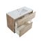 Meuble de salle de bain suspendu avec niche – 101 cm – Avec lavabo – Choix de finitions et lumières LED en option – Hoxton