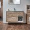 Meuble de salle de bain suspendu avec niche – 101 cm – Avec lavabo – Choix de finitions et lumières LED en option – Hoxton