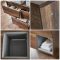 Meuble double vasque suspendu - Avec niches - 120 cm – Choix de finitions, vasque et lumières LED en option – Hoxton