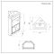 Meuble lave-mains d'angle avec niche – 45 cm – Avec lavabo – Choix de finitions et lumières LED en option – Hoxton