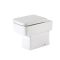 Meuble lavabo rétro avec lavabo – 40 cm – Gris clair – Avec meuble WC et cuvette à poser Sandford – Choix de poignées – Warwick