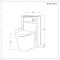 Meuble lavabo rétro avec lavabo – 61,5 cm – Gris clair – Avec meuble WC et cuvette à poser Alswear – Choix de poignées – Warwick