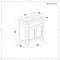 Meuble lavabo rétro avec lavabo – 61,5 cm – Gris clair – Avec meuble WC et cuvette à poser Sandford – Choix de poignées – Warwick