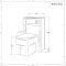 Meuble lavabo rétro avec lavabo – 61,5 cm – Gris clair – Avec meuble WC et cuvette à poser Sandford – Choix de poignées – Warwick