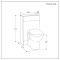 Meuble WC avec cuvette Select - 50 cm - Choix de finitions - Cluo