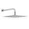 Colonne de douche encastrée et pommeau carré de 30 cm avec bras mural – Acier brossé - Llis