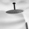 Bras de douche rond pour plafond - Noir - Nero