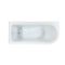 Baignoire semi-îlot rétro d’angle – Blanc – 168,5 cm x 75 cm – Choix de pieds – Option d’angle droit ou gauche – Legend