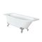 Baignoire semi-îlot rétro d’angle – Blanc – 168,5 cm x 75 cm – Choix de pieds – Option d’angle droit ou gauche – Legend