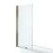 Baignoire semi-îlot rétro d’angle avec pare-baignoire – Blanc – 168,5 cm x 75 cm – Pieds or brossé – Option d’angle droit ou gauche - Legend