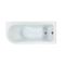 Baignoire semi-îlot rétro d’angle avec pare-baignoire – Blanc – 168,5 cm x 75 cm – Choix de pieds – Option d’angle droit ou gauche – Legend