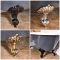 Baignoire semi-îlot rétro d’angle avec pare-baignoire – Gris pierre – 168,5 cm x 75 cm – Choix de pieds – Option d’angle droit ou gauche – Elton