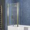 Pare-baignoire douche asymétrique - Laiton Ancien - Alama