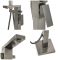 Mitigeur bain douche îlot moderne avec douchette – Gris métallisé - Orno
