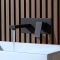 Mitigeur lavabo mural moderne – Noir mat - Preto