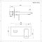 Mitigeur lavabo mural moderne – Chromé - Kubix