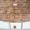 Mitigeur bain douche mural – Design industriel (Steampunk) – Cuivre satiné – Zandra