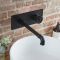 Mitigeur lavabo mural - Design industriel (Steampunk) - Noir - Zandra