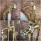 Mitigeur bain douche îlot – Design industriel (Steampunk) – Avec douchette – Or satiné – Zandra