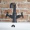 Robinet mélangeur lavabo monotrou – Design industriel (Steampunk) – Noir – Zandra