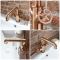 Robinet mélangeur lavabo monotrou – Design industriel (Steampunk) – Cuivre satiné – Zandra