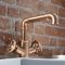Robinet mélangeur lavabo monotrou – Design industriel (Steampunk) – Cuivre satiné – Zandra