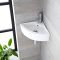 Vasque d’angle suspendue - 46 x 32 cm - Belstone & Mitigeur - Como