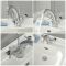 Mitigeur Lavabo Rétro à Poignées en Croisillons – Chromé et Noir - Elizabeth