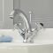 Mitigeur Lavabo Rétro à Poignées en Croisillons – Chromé et Noir - Elizabeth
