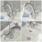 Mélangeur lavabo rétro – Commandes croisillon – Chromé et blanc - Elizabeth