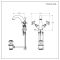 Mélangeur lavabo rétro – Commandes croisillon – Chromé et blanc - Elizabeth