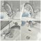 Mélangeur lavabo rétro – Commandes croisillon – Chromé et blanc - Elizabeth