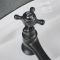 Paire de robinets lavabo – Commandes en croisillon – Noir - Elizabeth