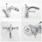 Mélangeur bidet rétro - Commandes à levier – Chromé et blanc – Elizabeth