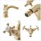 Hudson Reed Elizabeth - Mélangeur bidet rétro - Commandes en croisillon - Or satiné