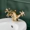 Hudson Reed Elizabeth - Mélangeur bidet rétro - Commandes en croisillon - Or satiné