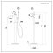 Mitigeur bain douche rétro en îlot – Commande Levier – Chromé et noir – Elizabeth