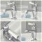 Mitigeur lavabo monotrou rétro – Commande levier – Chromé et blanc - Elizabeth