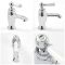 Mitigeur lavabo monotrou rétro – Commande levier – Chromé et blanc - Elizabeth