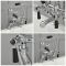 Robinet bain douche rétro – Commandes à leviers – Chromé et noir - Elizabeth