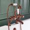Mélangeur bain douche rétro - Commandes en croisillon - Choix de finitions - Elizabeth