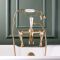 Mélangeur bain douche rétro – Commande en croisillon – Or satiné – Elizabeth