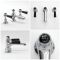 Mélangeur lavabo 3 trous – Commandes leviers - Chromé et noir - Elizabeth